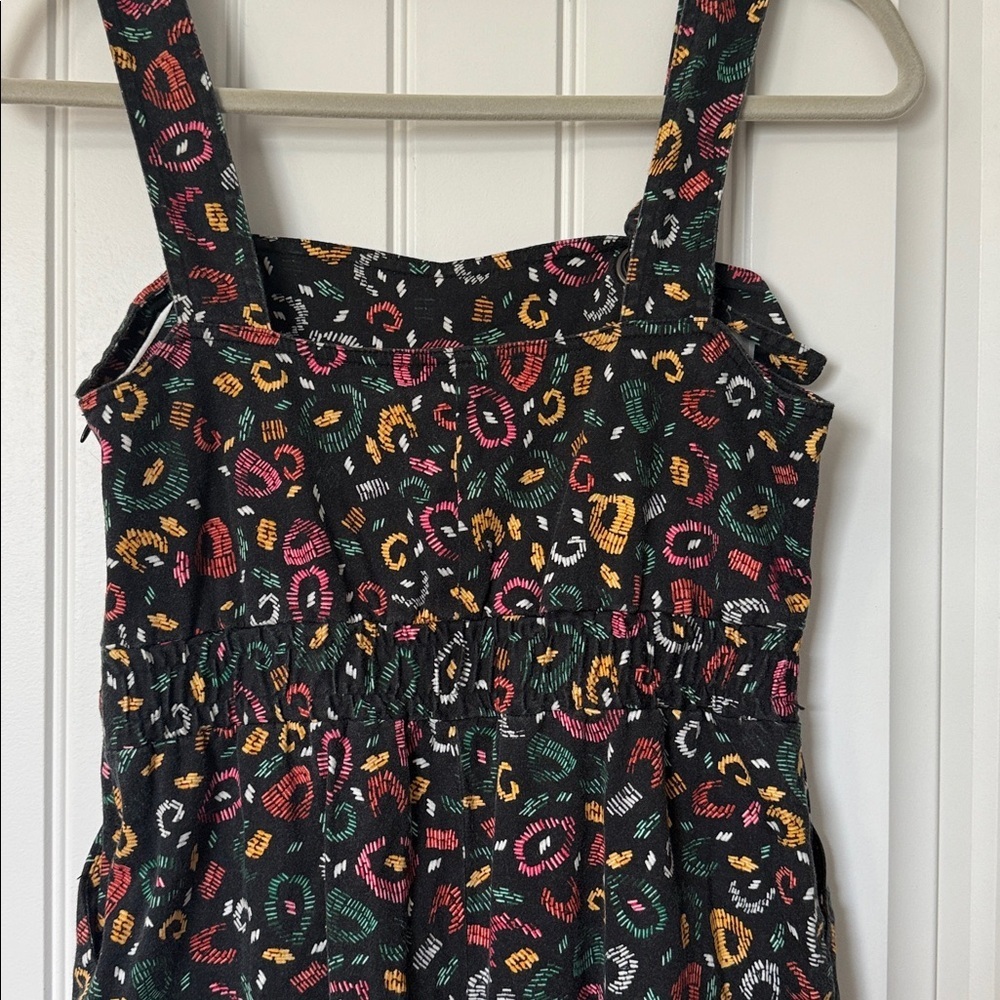 Anthropologie Farm Rio - Cropped Adventure Jumpsuit Overalls Wide Leg - Size XS - Picture 8 of 9